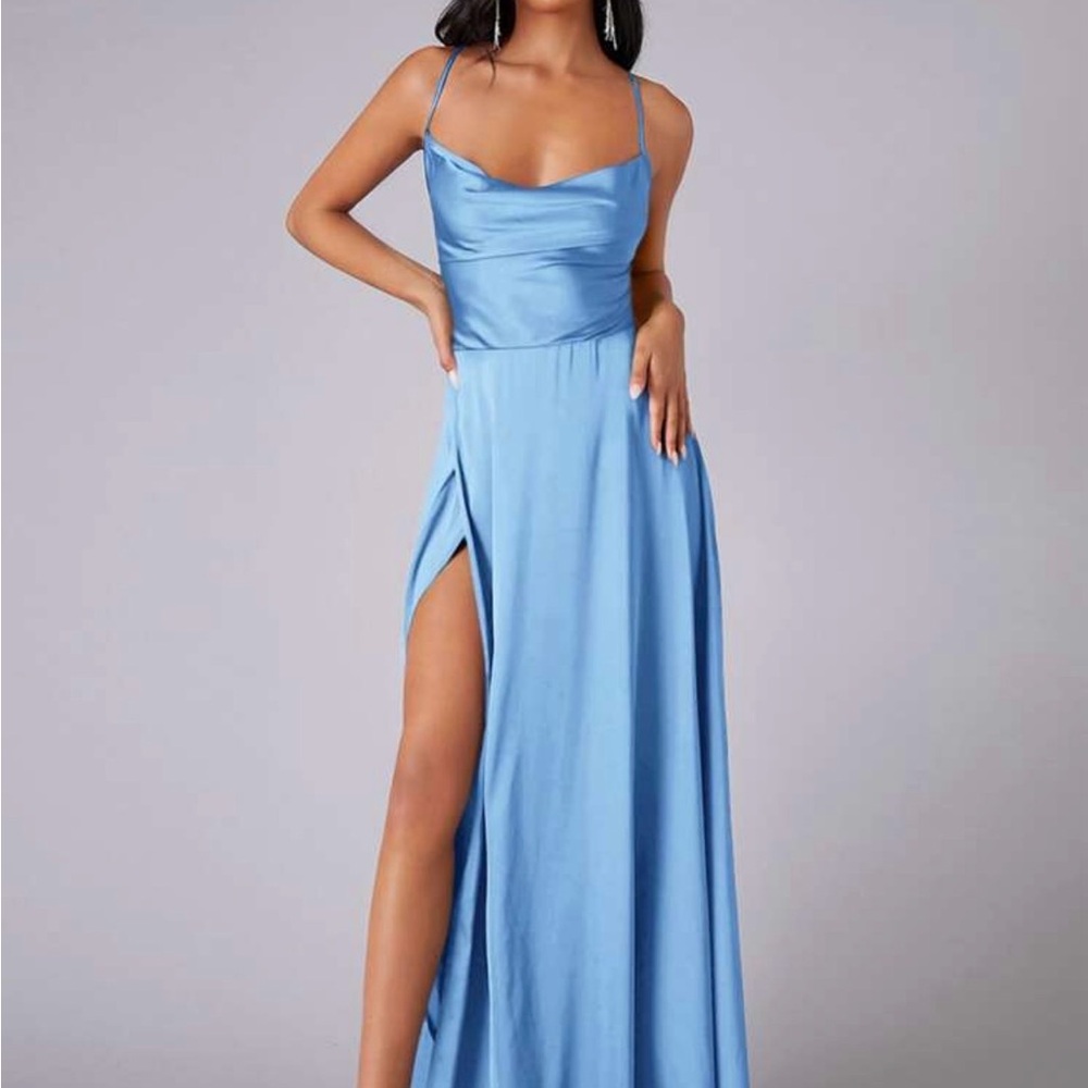 Elegant Blue Maxi Dress
